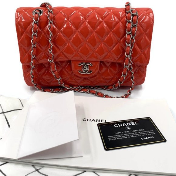 Authentic CHANEL Classic Medium Double Flap Pink Bag SHW - Picture 3 of 17